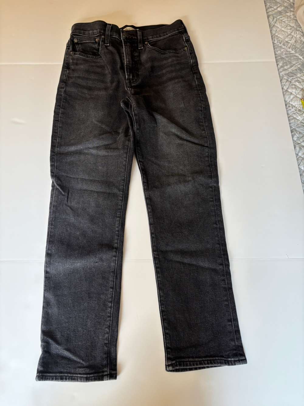 Madewell The Perfect Vintage Jean Washed Black Stretch Denim - Size 27
